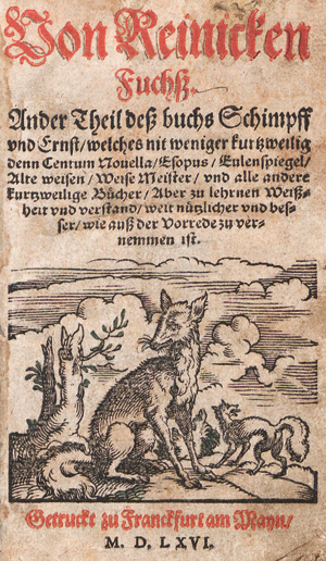 Los 1189 - Reinicken Fuchs, Von und Solis, Virgil - Ander Theil deß buchs Schimpff und Ernst, welches nit weniger kurtzweilig denn Centum Nouella, Esopus, Eulenspiegel... - 0 - thumb