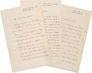 Lot 2577, Auction  127, Wattenbach, Wilhelm, 18 Briefe und 1 Karte an Rosa von Gerold. 1880-1890