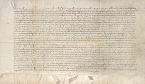 Lot 2583, Auction  127, Bregenz, Urkunde des Grafen Hugo von Monfort. Deutsche Handschrift auf Pergament. 1422