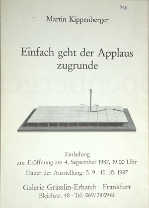 Los 3182 - Kippenberger, Martin - Einfach geht der Applaus zugrunde - 1 - thumb