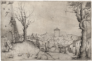 Los 5123 - Hirschvogel, Augustin - Ansicht mit dem Innenhof eines Schlosses - 0 - thumb