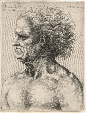 Los 5125 - Hollar, Wenzel - Kopf eines Mannes mit fliegenden Haaren - 0 - thumb