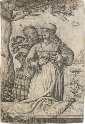 Los 5129 - Hopfer, Daniel - Ein Landsknecht umarmt eine Frau - 0 - thumb
