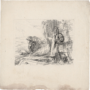 Los 5308 - Tiepolo, Giovanni Battista - Der stehende Philosoph mit dem großem Buch und zwei weitere Figuren - 0 - thumb
