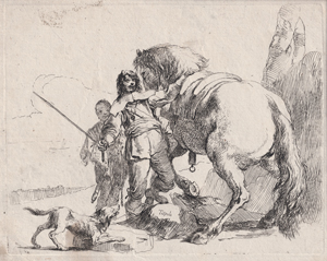 Los 5309 - Tiepolo, Giovanni Battista - Der Kavalier bei seinem Pferd stehend - 0 - thumb