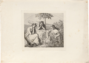 Los 5346 - Grimm, Ludwig Emil - Drei Mädchen, in bergiger Landschaft sitzend - 0 - thumb