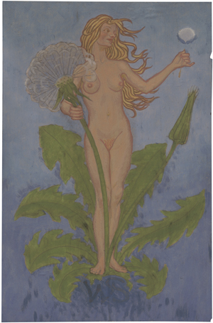 Lot 6745, Auction  127, Sachsze, Werner, Stehender weiblicher Akt auf einem Löwenzahn 