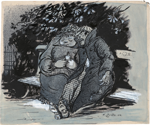 Los 7040 - Zille, Heinrich - Paar auf der Bank - 0 - thumb