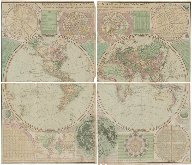 Lot 1, Auction  127, Bowles, Henry Carington, New Four-sheet-Map Atlas of the World displayed