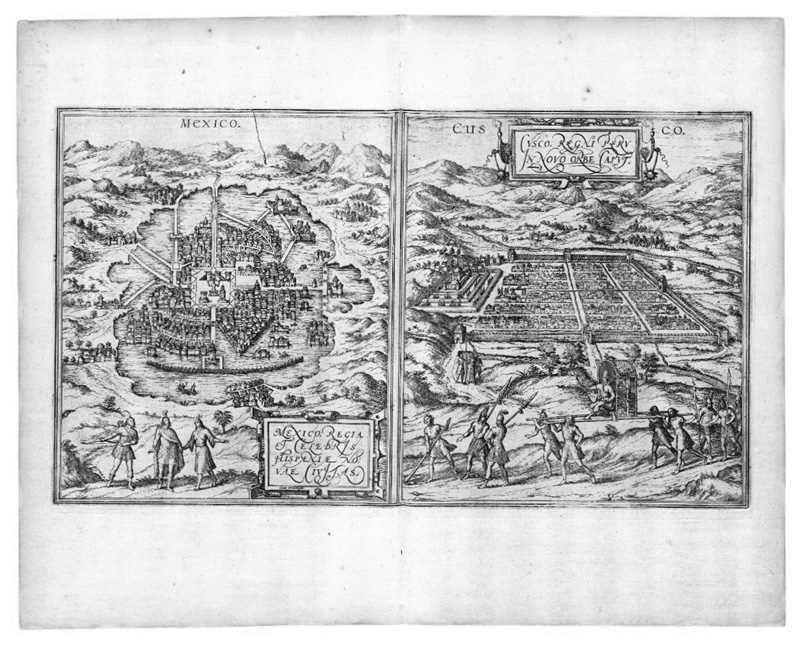 Lot 65, Auction  127, Braun, Georg und Hogenberg, Franz, Mexico, Regia et Celebris Hispaniae Novae Civitas. Cusco, Regni Peru in Novo Orbe Caput