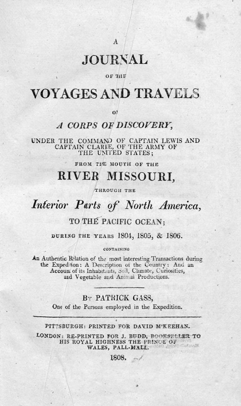 Lot 73, Auction  127, Gass, Patrick, A journal of the voyages and the travels of a corps of discovery
