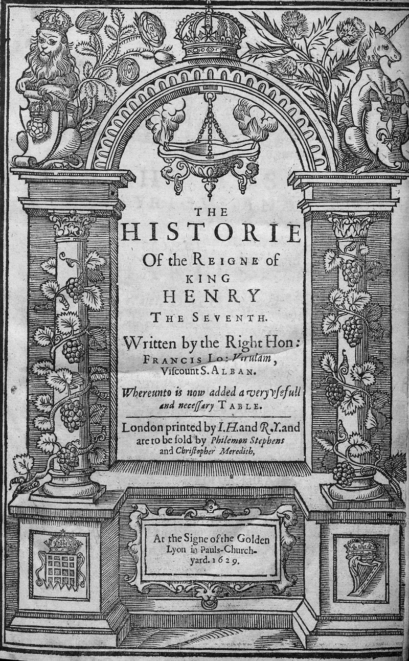 Lot 111, Auction  127, Bacon, Francis, The historie of the reigne of King Henry the Seventh 