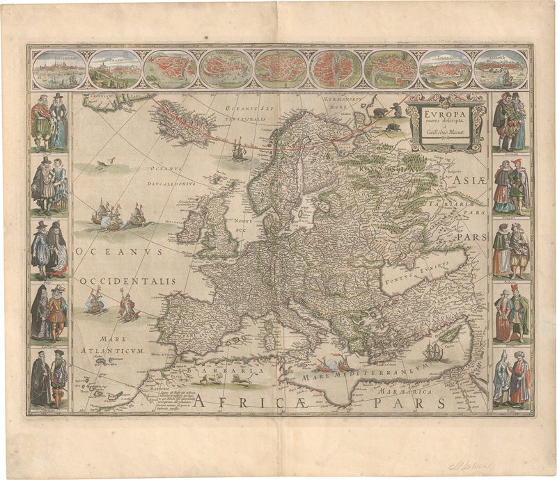 Lot 116, Auction  127, Blaeu, Willem Janszoon, Europa recens descripta