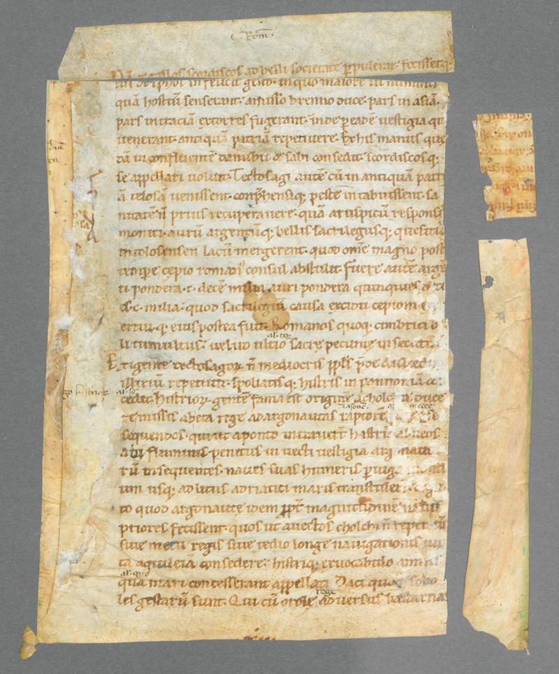 Lot 1007, Auction  127, Iunianus Iustinus, Marcus, Fragment aus den Historiarum Philippicarum libri XLIV des Pompeius Trogus. Lateinische Handschrift auf Pergament
