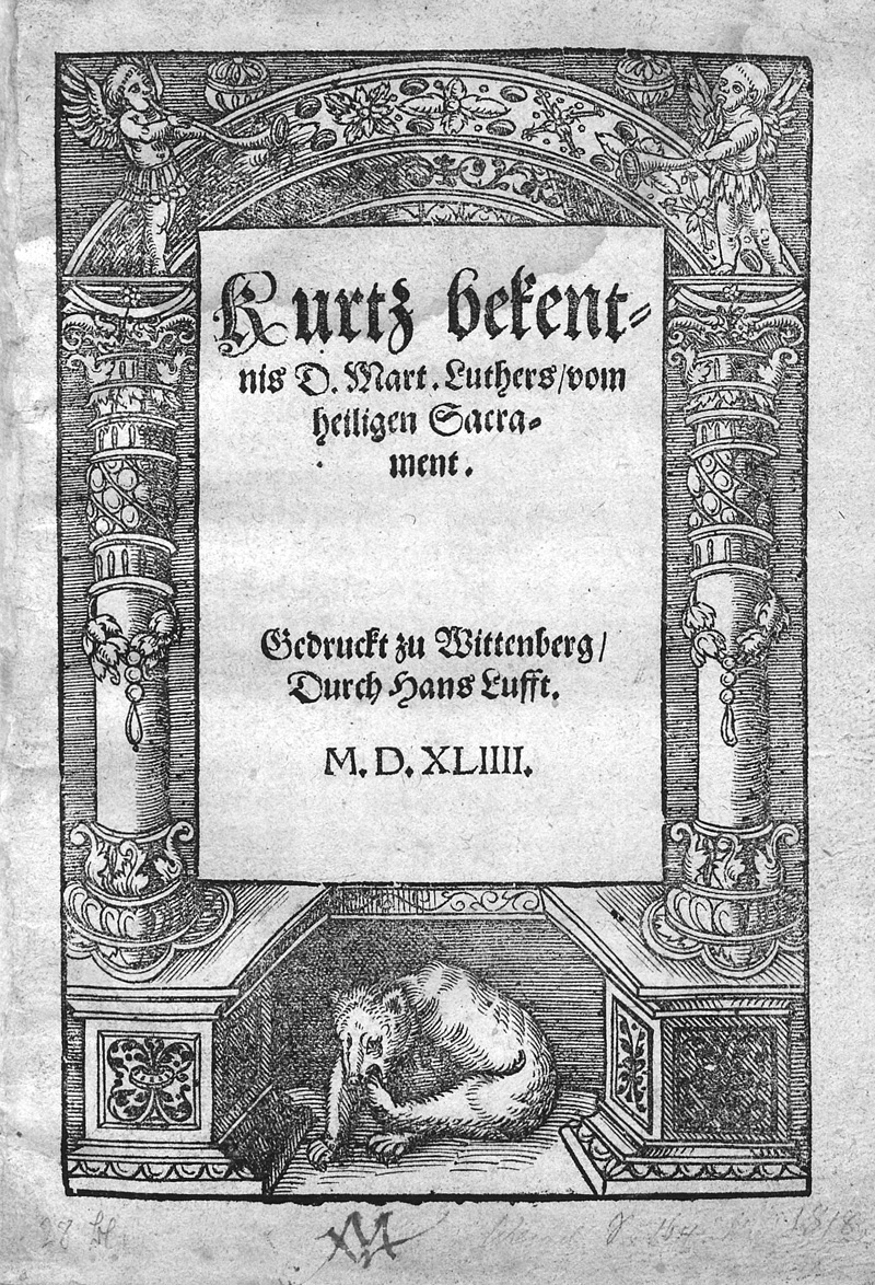 Lot 1155, Auction  127, Luther, Martin, Kurtz bekentnis, vom heiligen Sacrament