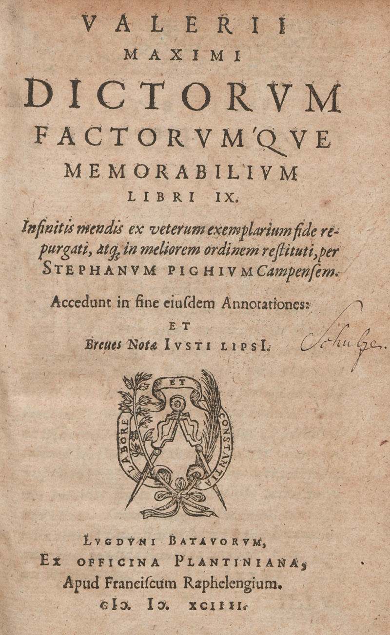 Lot 1207, Auction  127, Valerius Maximus, Dictorum factorumque memorabilium libri IX