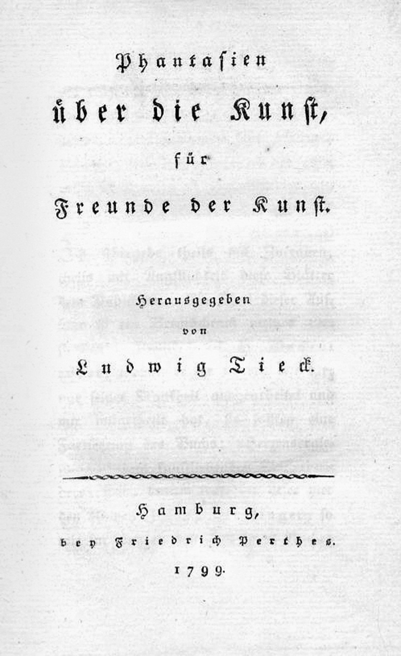 Lot 2166, Auction  127, Tieck, Ludwig, Phantasien über die Kunst