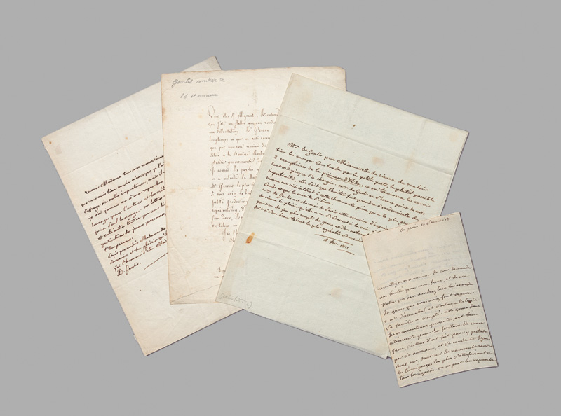 Lot 2515, Auction  127, Genlis, Félicité Comtesse de, 4 interessante Briefe, teils  über Theater. 1811