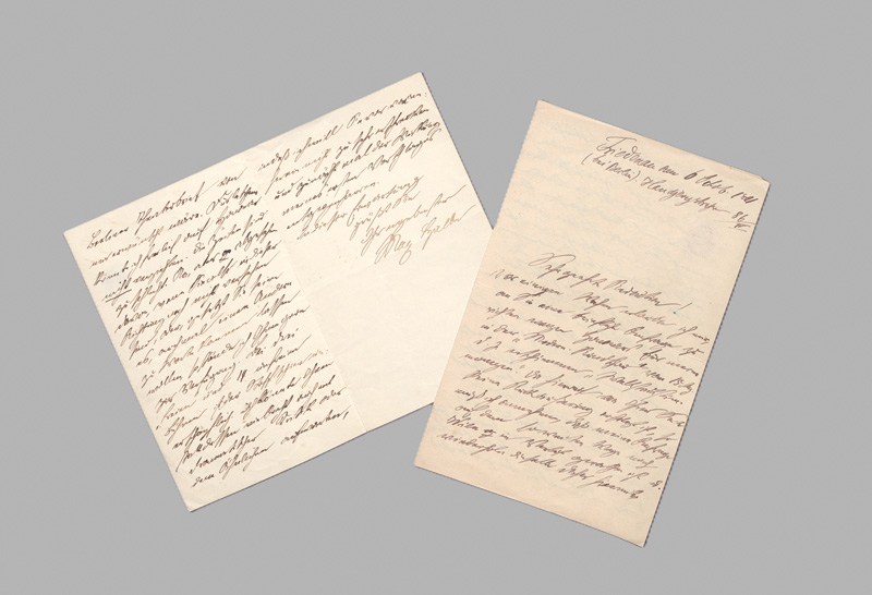 Lot 2519, Auction  127, Halbe, Max, 2 Briefe an die Wiener "Moderne Rundschau". 1890-1891
