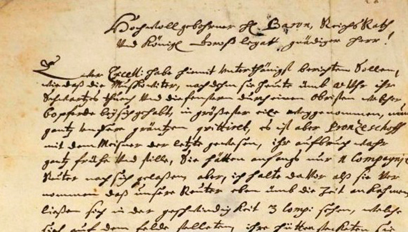 Lot 2582, Auction  127, Billstein, Conradt, Brief aus Schwedens Krieg gegen Kurbrandenburg. 1676