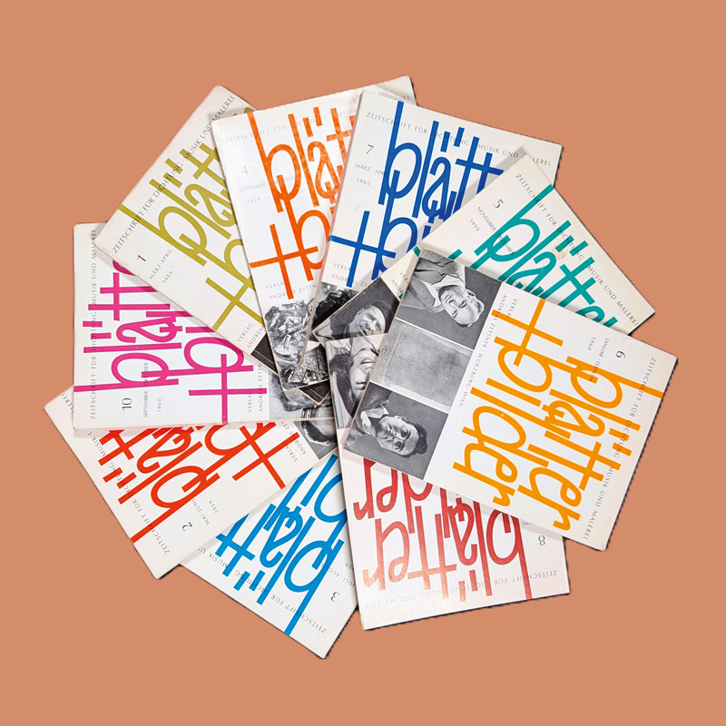 Lot 3041, Auction  127, blätter + bilder, Eine Zeitschrift für Dichtung, Musik und Malerei. 14 Hefte (alles)