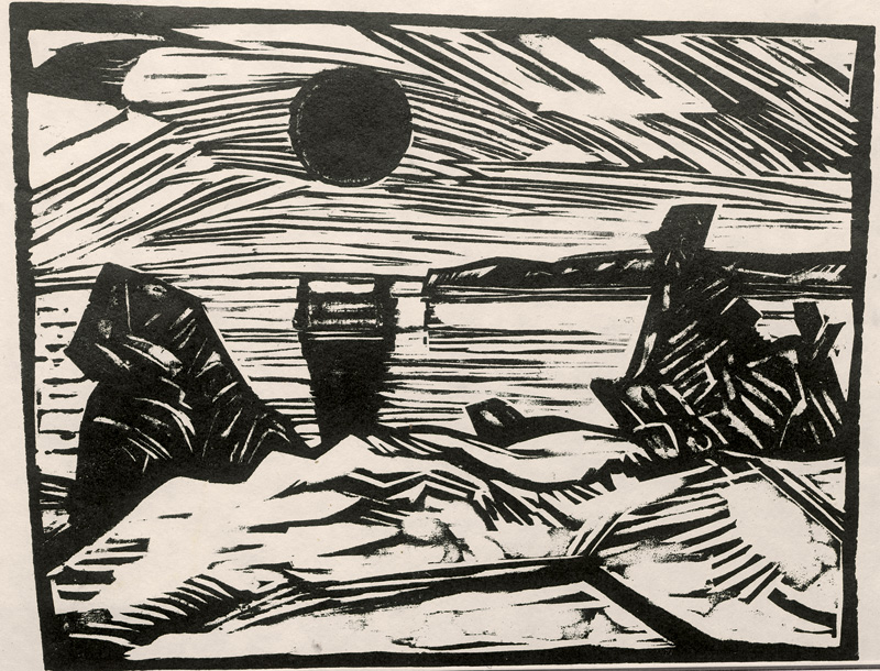 Lot 3134, Auction  127, Heckel, Erich, "Sonnenaufgang". Original-Holzschnitt