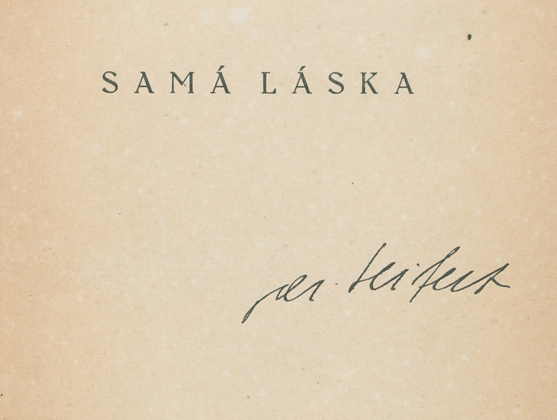 Lot 3311, Auction  127, Seifert, Jaroslav, Sama laska