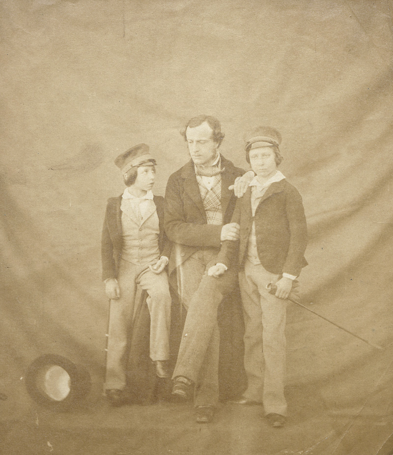 Lot 4032, Auction 127, British Royal Family, Prince Alfred and the Prince of Wales with Mr. Gibbs / Prince Alfred and the Prince of Wales with Dr. Ernst Becker / Prince Alfred with violin