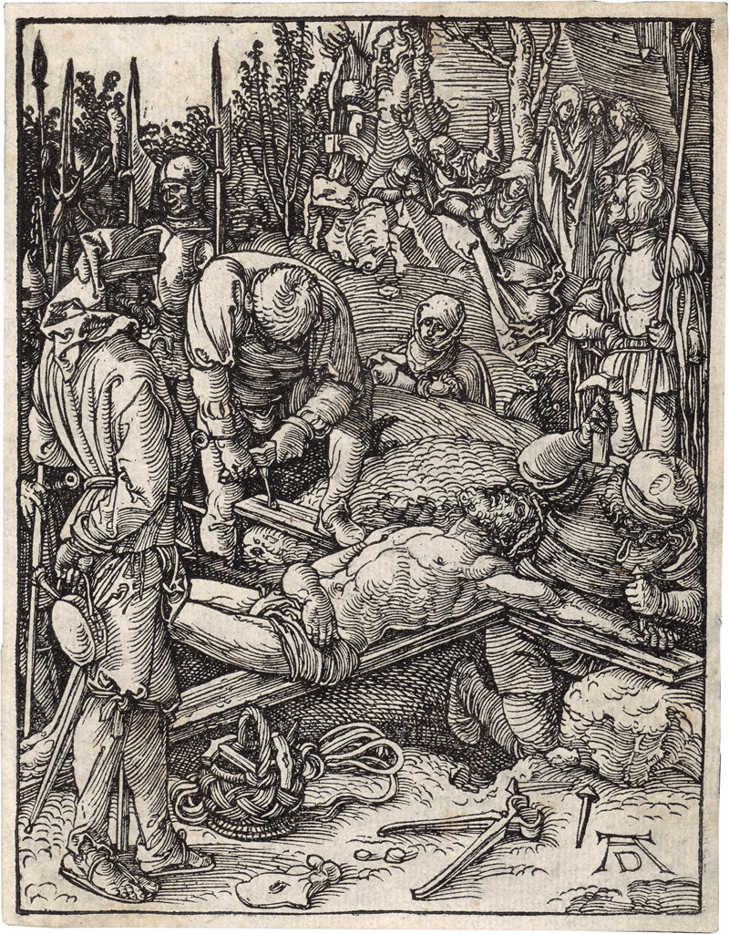 Lot 5087, Auction 127, Dürer, Albrecht, Christus wird ans Kreuz genagelt