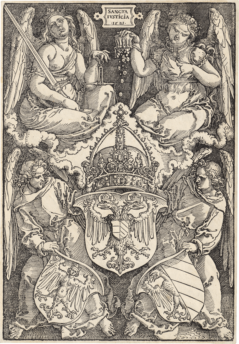 Lot 5107, Auction 127, Dürer, Albrecht, Das Wappen des Reichs und von Nürnberg