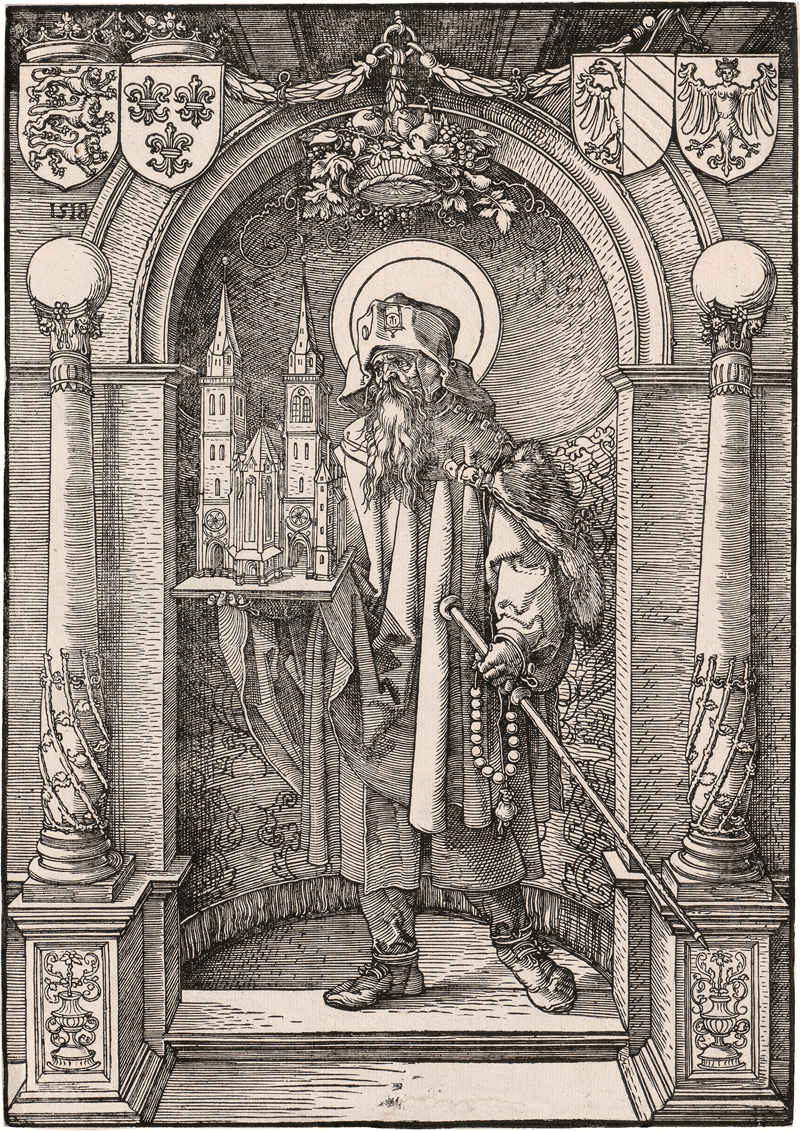Lot 5108, Auction 127, Dürer, Albrecht, Der hl. Sebaldus in der Nische