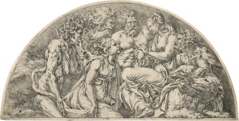 Lot 5213, Auction 127, Romano, Giulio - nach, Psyche empfängt von Proserpina in der Unterwelt das mit Schönheit gefüllte Gefäß
