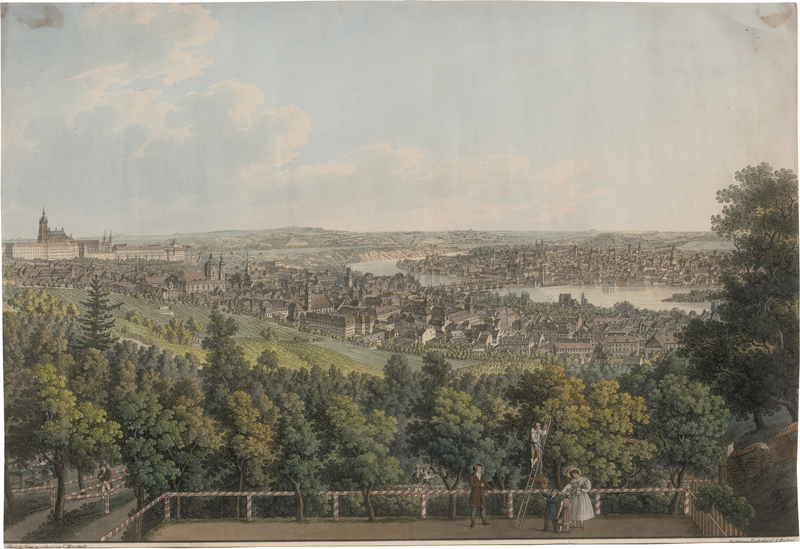 Lot 5375, Auction 127, Richter, Carl August, Ansicht von Prag aus der Hasenburg von Südwest