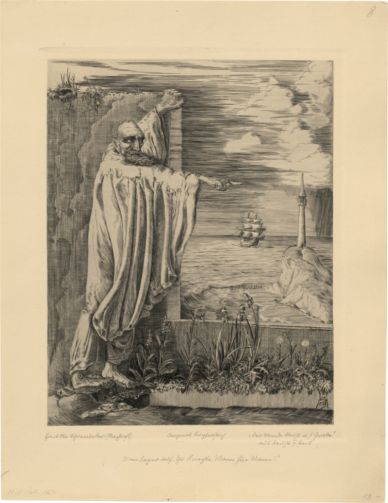 Lot 5418, Auction 127, Schönleber, Hans Otto, "Der blinde Faust vor seinem Grabe"