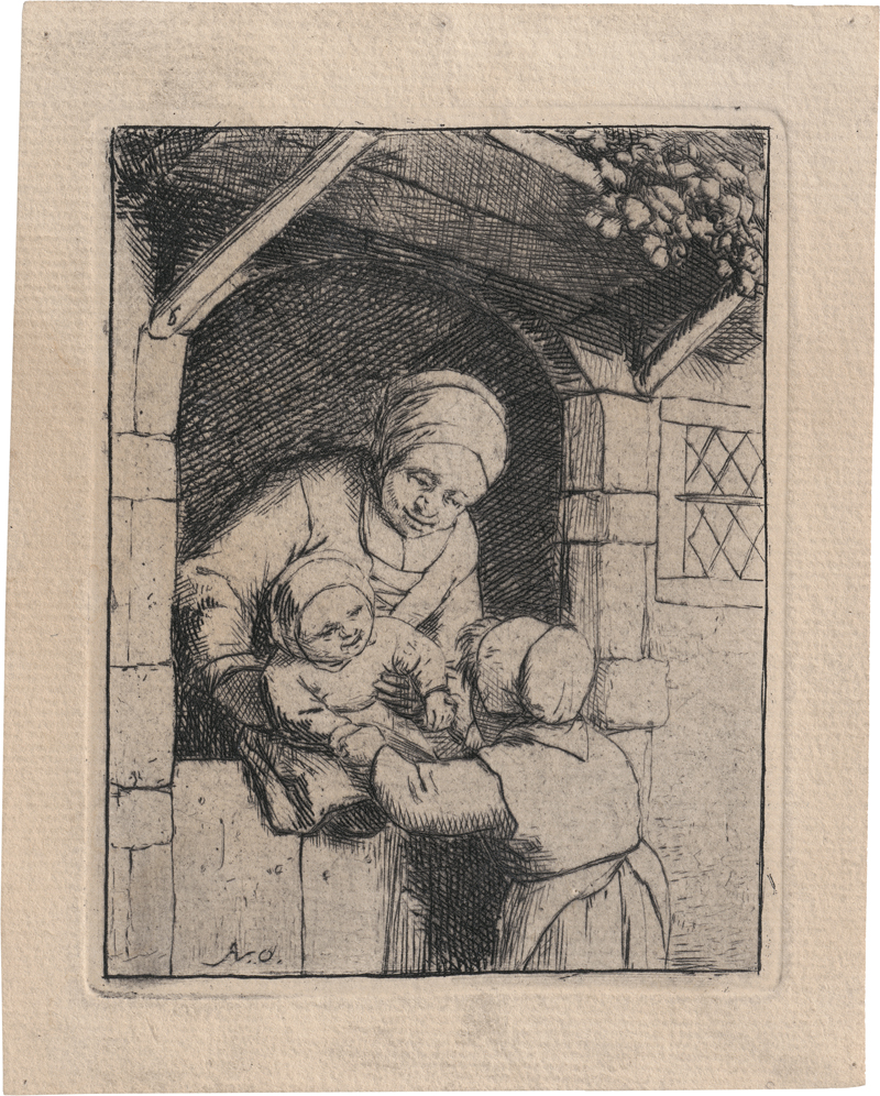 Lot 5589, Auction 127, Ostade, Adriaen van, Die Mutter mit zwei Kindern