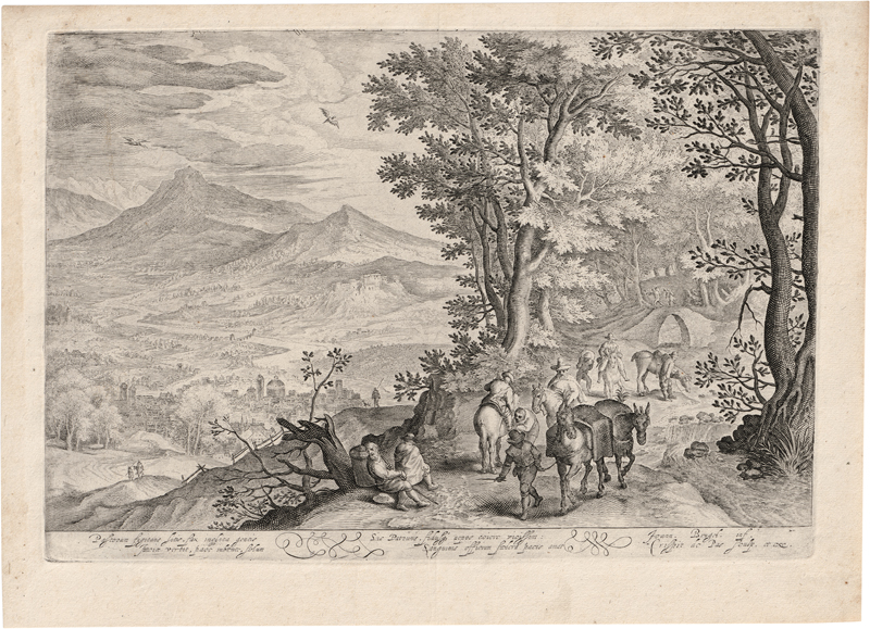 Lot 5596, Auction 127, Passe d. Ä., Crispijn de, Landschaft mit Blick auf eine Stadt