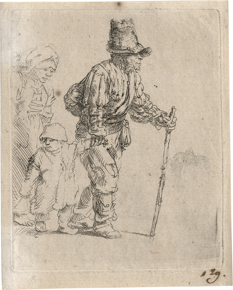 Lot 5616, Auction 127, Rembrandt Harmensz. van Rijn, Der Bauer mit Weib und Kind auf der Reise