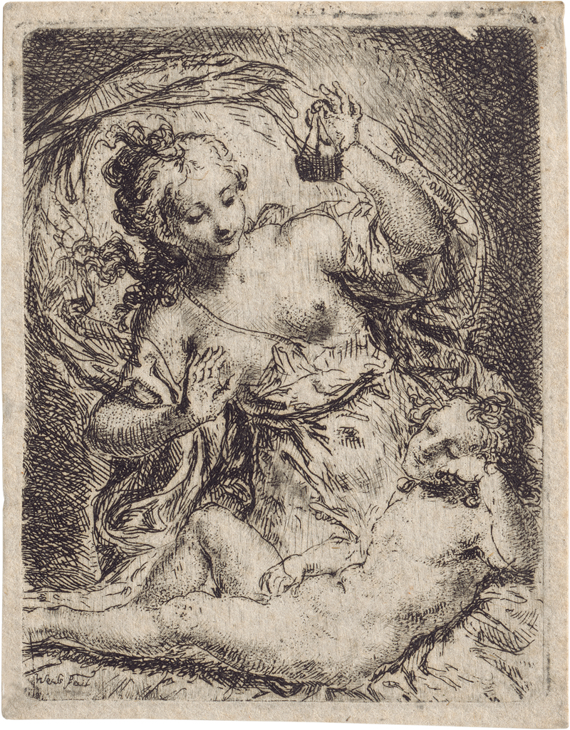 Lot 5671, Auction 127, Weiss, Bartholomäus Ignaz, Psyche den Amor mit einer Lampe beleuchtend