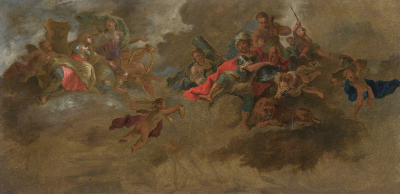 Lot 6042, Auction 127, Gran, Daniel - Werkstatt, Allegorie von Deutschland, der Residenzstadt Wien und der Beständigkeit mit Mars und Vulkan