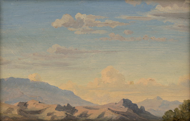Lot 6065, Auction 127, Papperitz, Gustav Friedrich, Wolkenhimmel über den Bergrücken bei Civitella