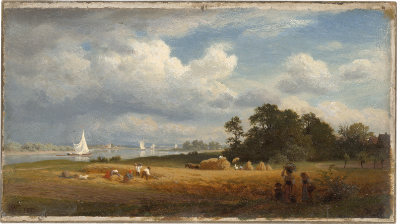 Lot 6114, Auction 127, Müller, Carl Wilhelm, Kornernte in den Elbauen bei Dresden