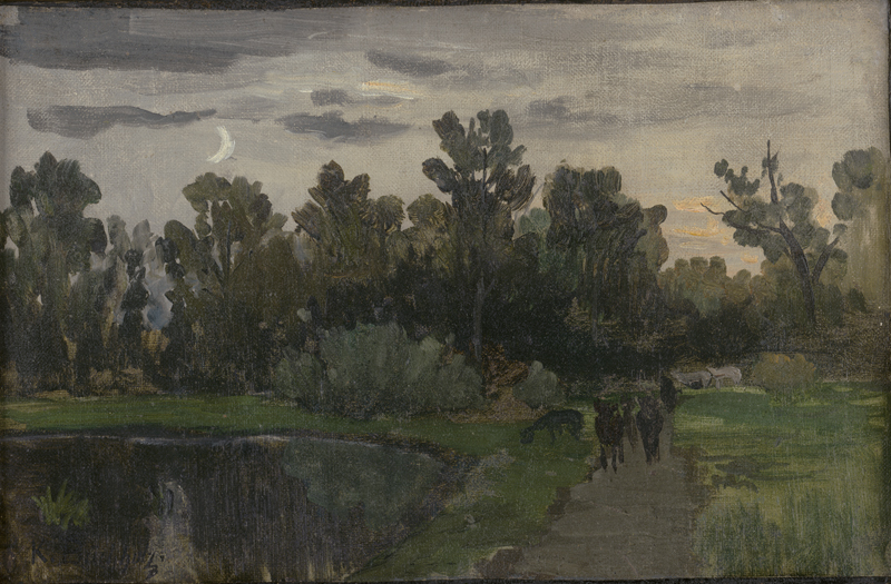 Lot 6134, Auction 127, Buchholz, Karl, "Sommerabend" - Der Teich im Belvedere