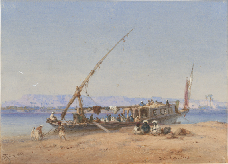 Lot 6341, Auction 127, Fiedler, Bernhard, Dahabiah am Nilufer