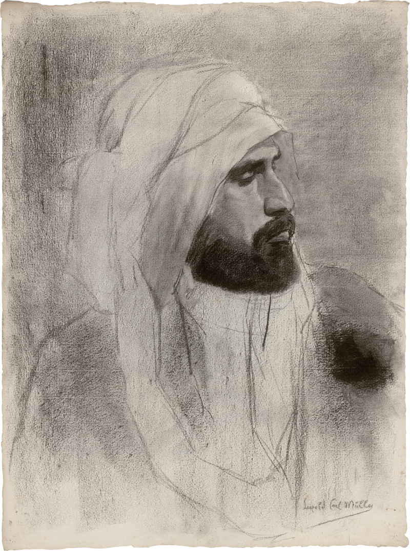 Lot 6355, Auction 127, Müller, Leopold Carl, Profilbildnis eines Arabers