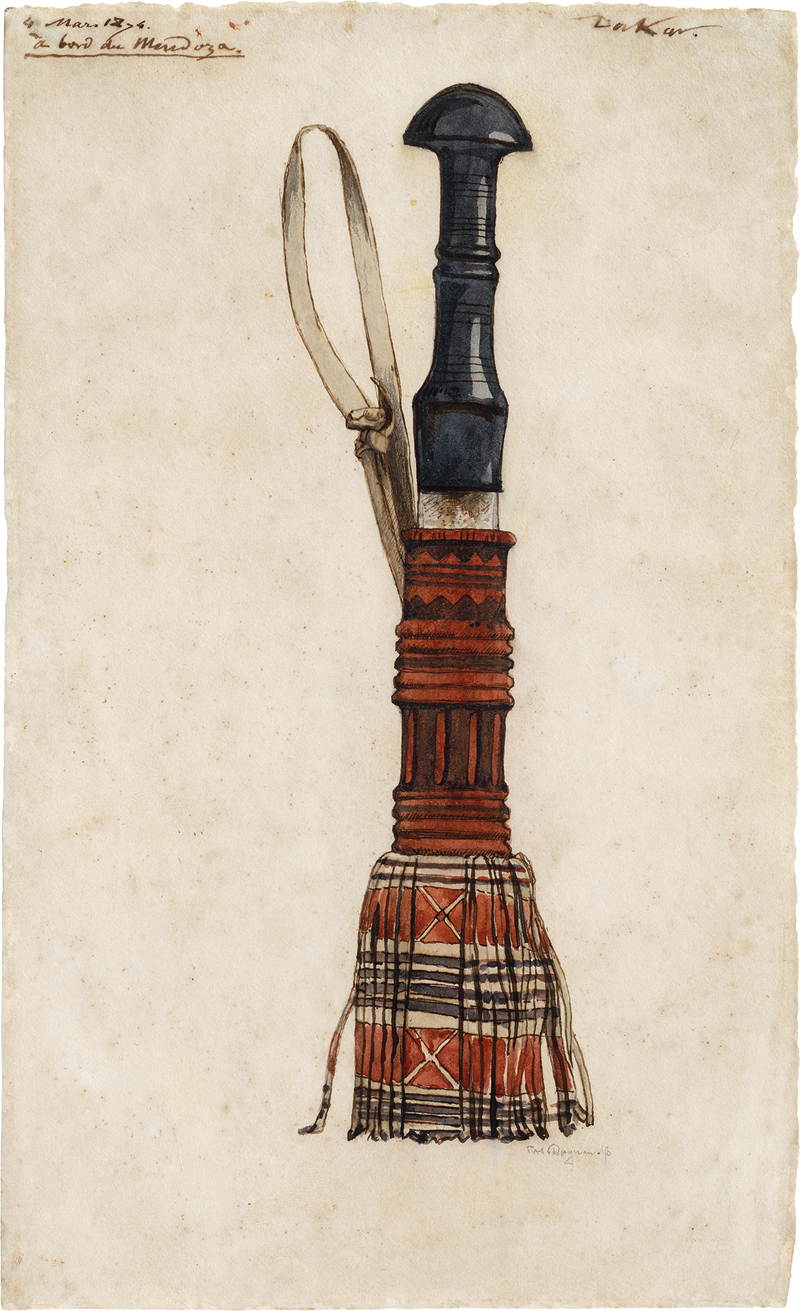 Lot 6357, Auction 127, Dagnan-Bouveret, Pascal Adolph, Studie eines arabischen Dolches in verzierter Lederscheide