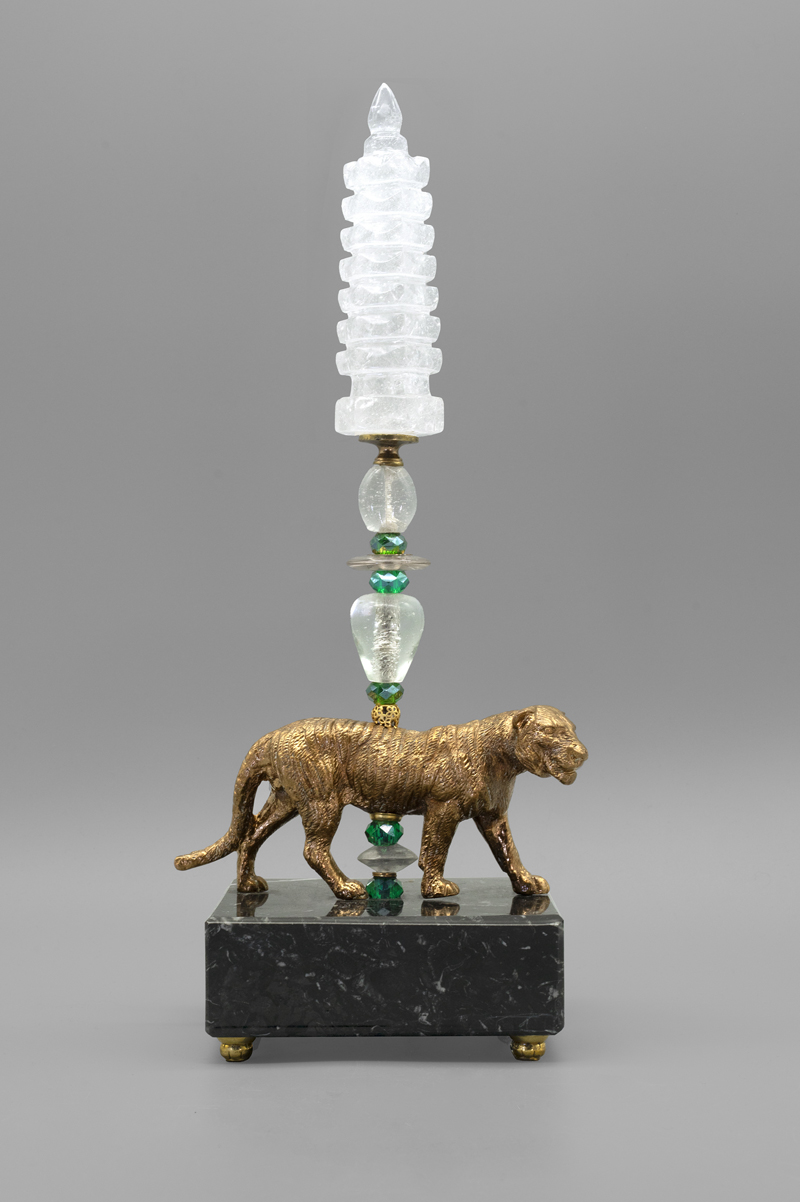 Lot 6431, Auction  127, Kunstkammerobjekt, Kunstkammerobjekt mit Pagode und Tiger