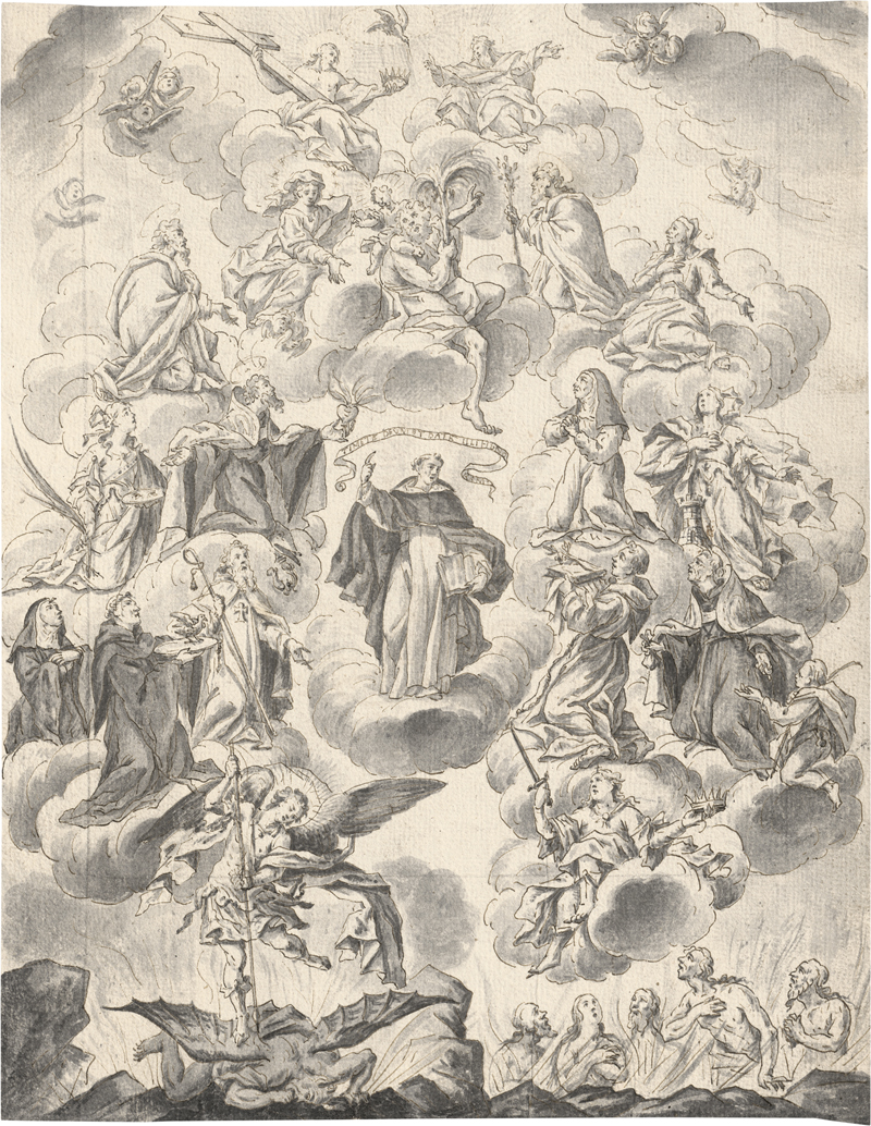 Lot 6549, Auction 127, Portaña, Vicente López - zugeschrieben, Himmelfahrt des San Vicente Ferrer
