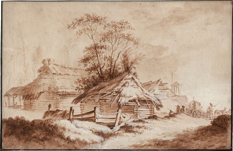 Lot 6576, Auction 127, Le Prince, Jean-Baptiste, Gehöft mit Bauern und einem Karren