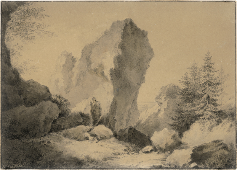 Lot 6590, Auction 127, Molitor, Martin von, zugeschrieben. Felslandschaft in der Sächsischen Schweiz