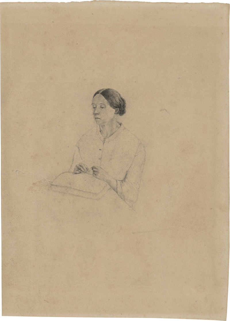 Lot 6671, Auction 127, Leibl, Wilhelm, Die Mutter des Künstlers bei der Handarbeit